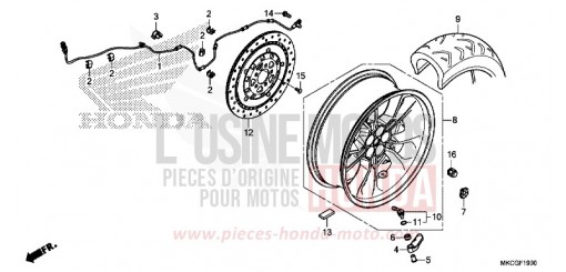 REAR WHEEL GL1800DAL de 2020